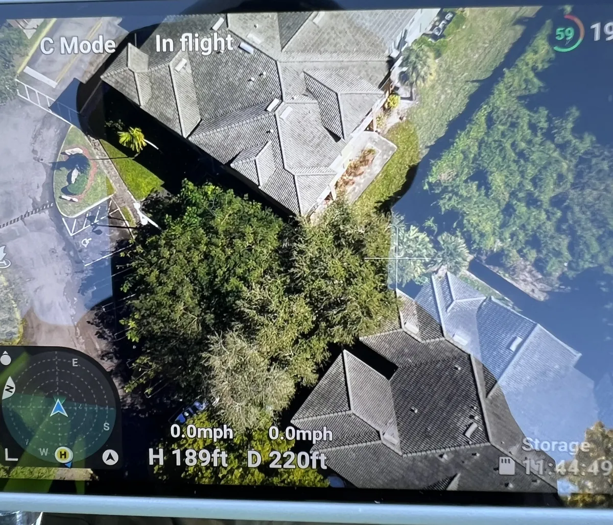 Facility exterior after drone-applied MultiWash cleaning
